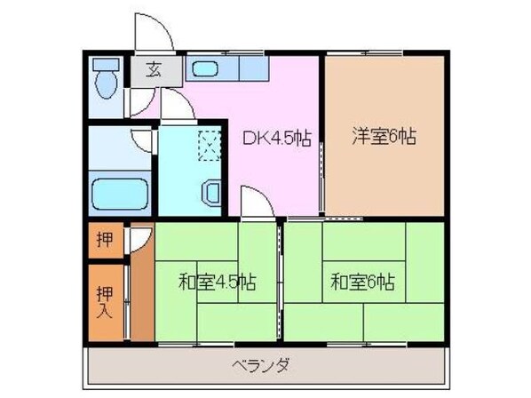 安塚ハイツの物件間取画像